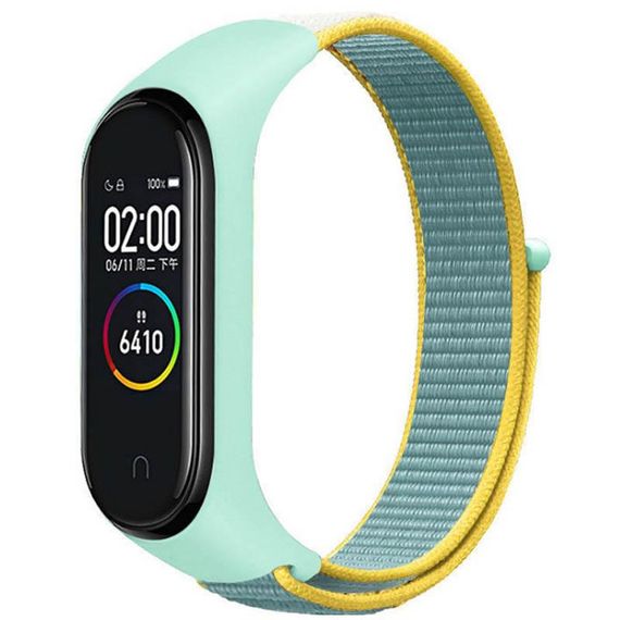 Ремінець Nylon New для Xiaomi Mi Band 3/4/5/6/7 Beryl / Yellow
