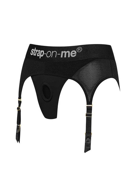 Труси для страпону з підв'язками для панчох Strap-On-Me REBEL HARNESS - L | Зображення 1