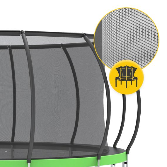 Батут із внутрішньою сіткою 4FIZJO PRO 16FT 496 см Black/Green (P-5907739319241) | Зображення 6