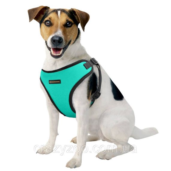 Шлей для собак Barksi Sport неопрен 3D сітка бірюзова A: 20 B: 35-38 см 7413Б/Т | Зображення 5