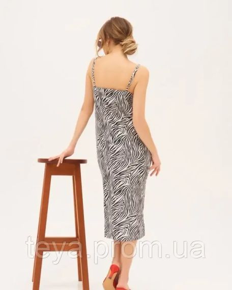 Плаття для жінок колір чорний/білий розмір S FI_001440 | Зображення 2