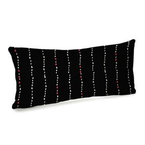 Подушка диванна оксамитова Белые и красные точки 50x24 см (52BP_JOY015)
