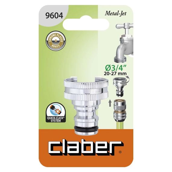 Адаптер для конектора для поливального шлангу Claber Metal-Jet 9604 3/4" | Зображення 1