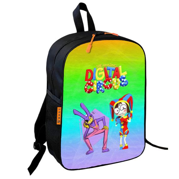 Рюкзак шкільний дитячий 36х27см Цифровий Цирк «The Amazing Digital Circus» для дівчинки, хлопчика (00776)