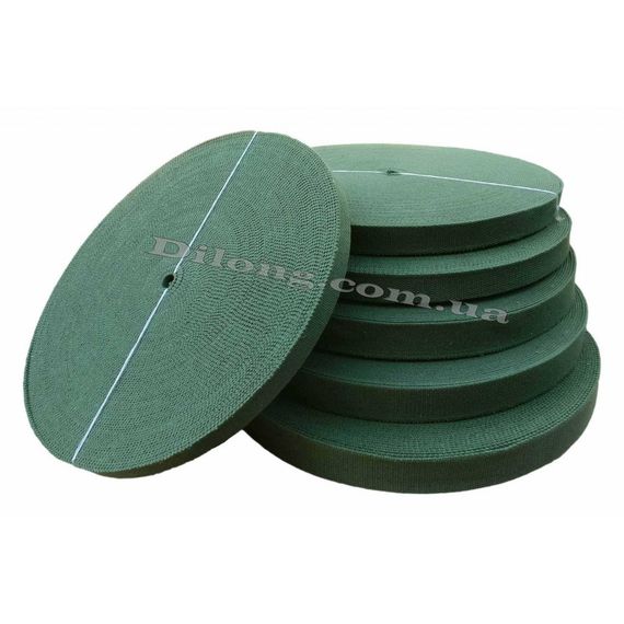 Бавовняна тасьма ЛХЗ-20, 20 мм, зелена (ціна за 1 м) | Зображення 1