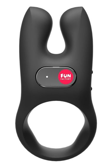 Ерекційне віброкільце Fun Factory Nos чорне, 8 см Sex Aura | Зображення 2