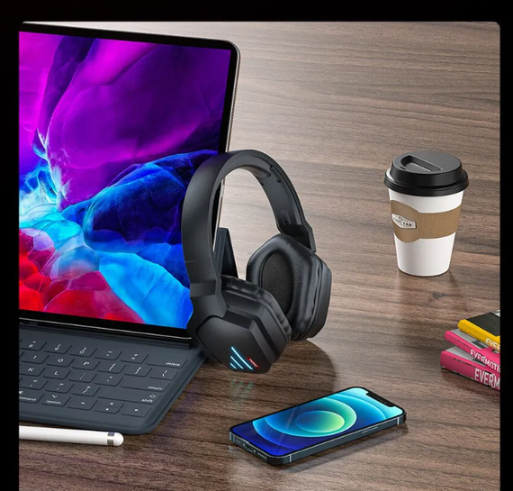 Навушники SV ONIKUMA Bluetooth бездротові для ПК, смартфона з підсвічуванням Чорний (sv3051) | Зображення 8