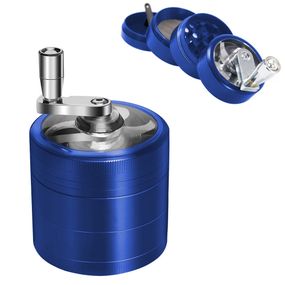 Мельница Для Трав, Специй И Табака Гриндер С Ручкой "Herb Grinder Blue"