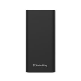 Павербанк 30000mAh ColorWay CW-PB300LPB3BK-F з ліхтариком чорний
