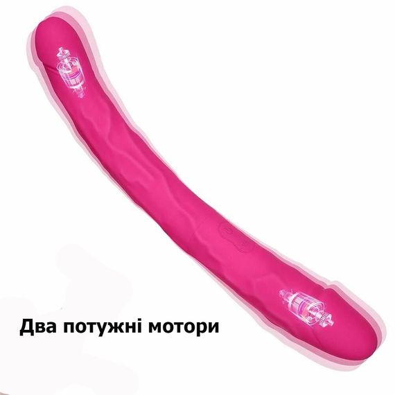Двосторонній фалоімітатор з вібрацією 304*35 мм | Зображення 2