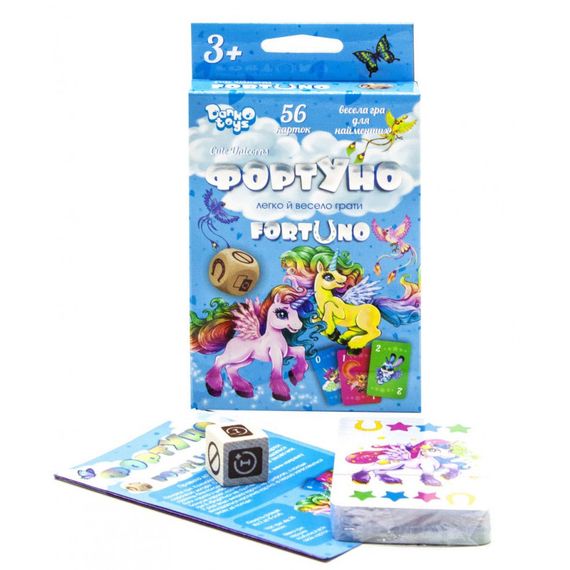 Дитяча розвиваюча настільна гра "ФортУно Cute Unicorns" UF-04-01U укр. мовою | Зображення 1