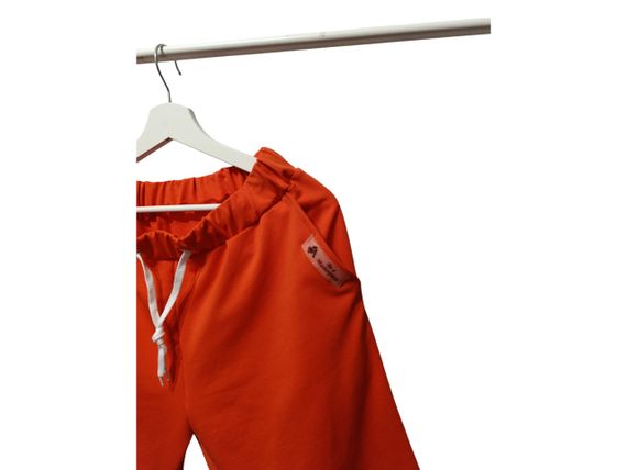 Чоловічий літній трикотажний костюм помаранчевий однотонний, комплект футболка та шорти двонитка батал 54 | Зображення 8