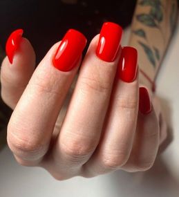 Гель-лак Moon Full Summer №617 морквинно-червоний 8мл