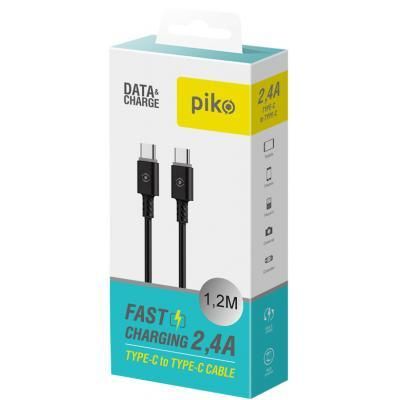 Дата кабель USB-C to USB-C 1.2m CB-TT11 black Piko (1283126504105) | Зображення 1