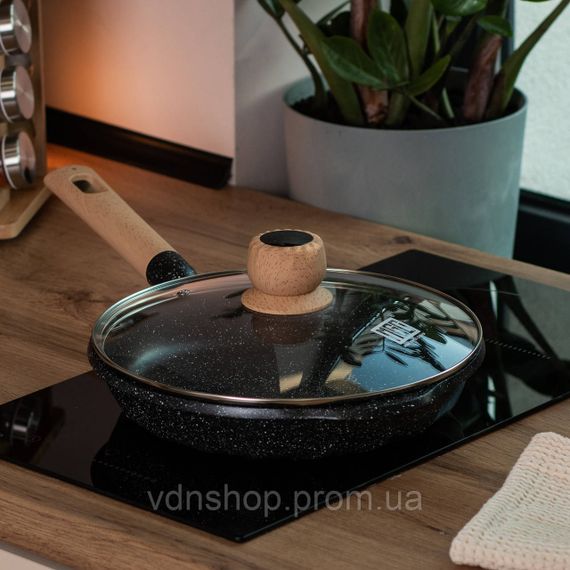 Алюмінієва сковорода 2,2 л з мармуровим антипригарним покриттям Ø 26 см MGC Black HP-4-424B | Зображення 5