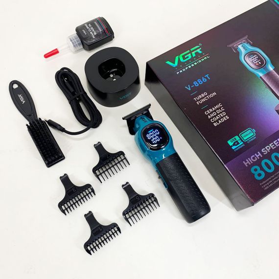 Професійна машинка для стрижки волосся в салон VGR V-886T BLUE, Машина для стрижки в домашніх умовах NH-56 | Зображення 9