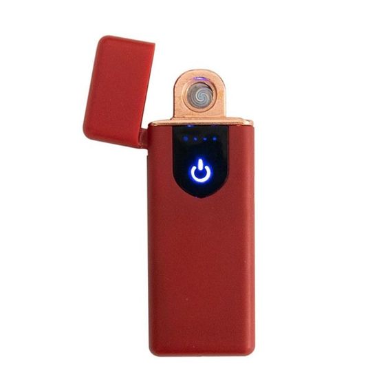 Електрозапальничка USB ZGP ABS, сенсорна електрична запальничка спіральна. VZ-250 Колір: червоний | Зображення 4