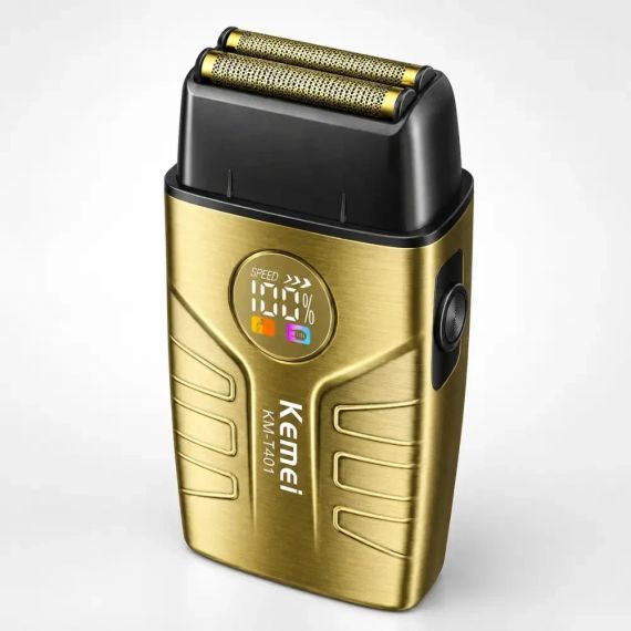 Електрична бритва для чоловіків, від USB, 1400 мА·год, Kemei T401, Золотиста / Чоловіча електробритва акумуляторна/ Шейвер | Зображення 5