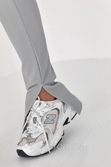 Жіночі лосини з еластичного трикотажу з розрізами колір світло-сірий FL_000660 | Зображення 3