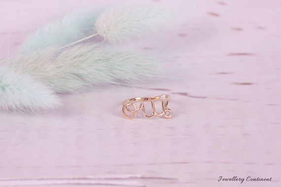 Кольцо из желтого золота с фианитом 16.5 | Зображення 3