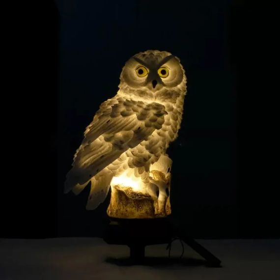 Фонарь садовый Сова с солнечной панелью WHITE | Зображення 4