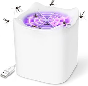 Знищувач комах USB, електрична лампа, портативна пастка для комарів, лампа від комарів, пастка для мух, знищувач комарів для використання в приміщенні та на вулиці, White88**