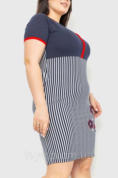 Плаття повсякденне колір синьо-білий розмір 5XL FA_007123 | Зображення 2