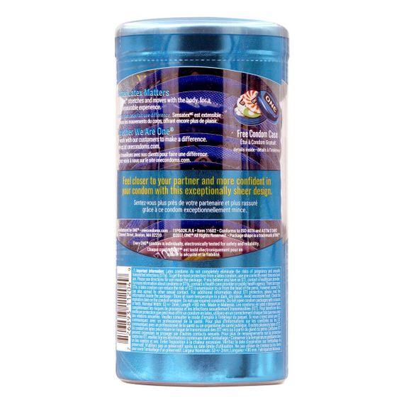 Набір гладких ультратонких презервативів ONE Super Sensitive (ціна за упаковку 12 шт) sexstyle | Зображення 1