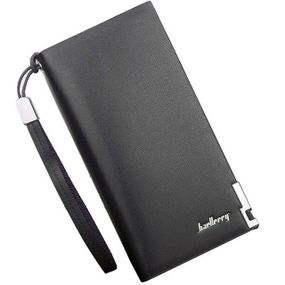 Кошелек мужской Baellerry Classic (19,5 х 10 х 3,5 см) / Мужское портмоне с ремешком / Клатч на кнопках и