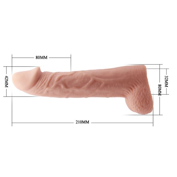 Насадка на член - Penis Sleeve Flesh 8 cm | Зображення 9