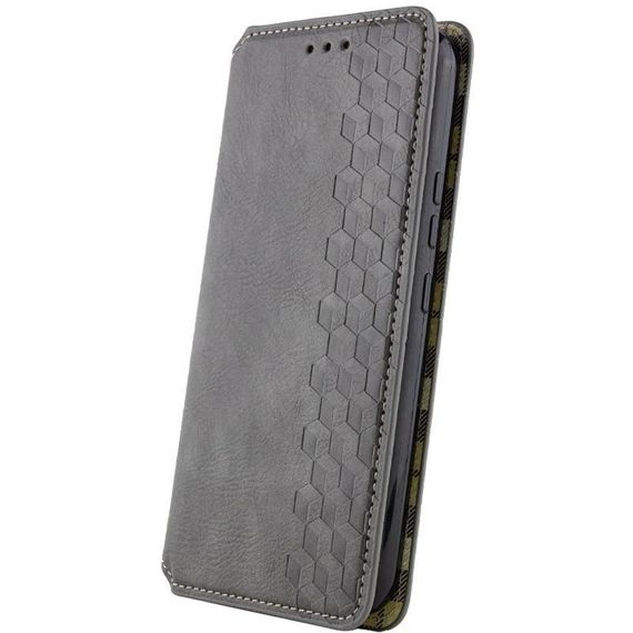 Шкіряний чохол-книжка GETMAN Cubic (PU) для Xiaomi Redmi Note 15 4G/5G (EU) Сірий | Зображення 1