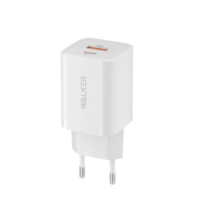 Зарядний пристрій мережевий USB/Type-C 3,0A QC+PD 30W білий Max WALKER WH-60