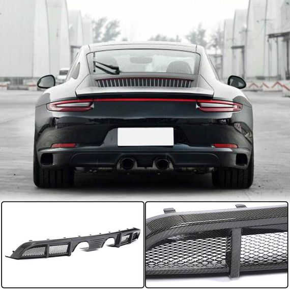 Дифуузор заднього бампера (для Carrera 4 GTS 2017-2018, Карбон) для Porsche 911 рр