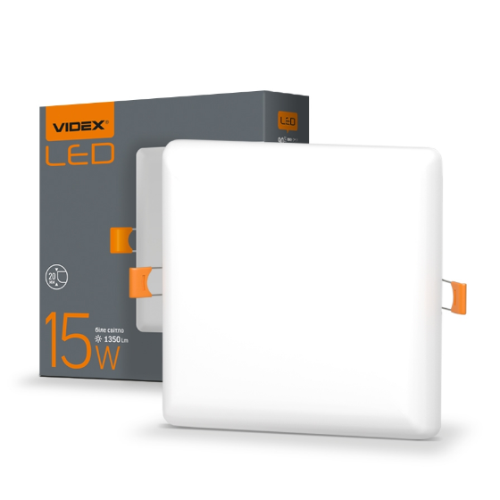 LED Світильник безрамковий квадратний 15W 4100К 220V VL-DLFS-154 Videx