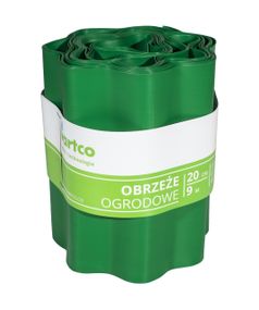 Бордюрная  лента 20 см 9 метров VARTCO зелёная (Польша) садовая пластиковая