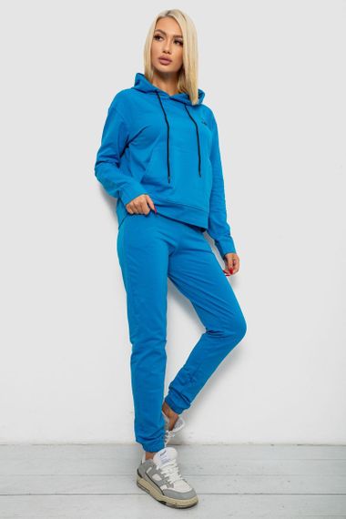 Спортивний костюм жіночий двонитка, колір джинс, 214R1419-005 | Зображення 2