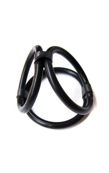 Тройное эрекционное кольцо - Black Trio черный Sex Aura | Зображення 3