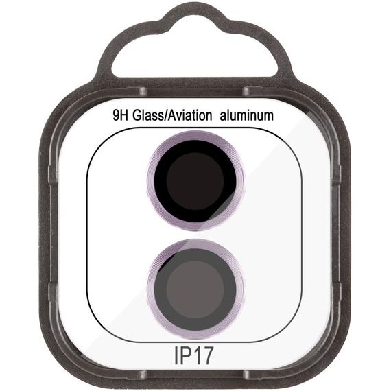 Захисне скло Metal Classic на камеру (у упак.) для Apple iPhone 17 (6.3") Фіолетовий / Light Purple | Зображення 1
