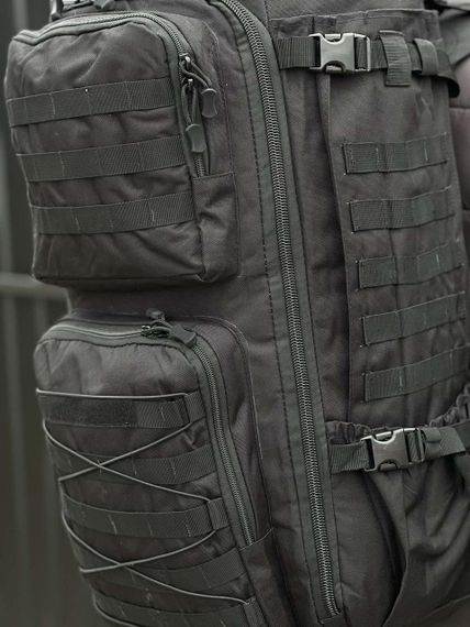 Тактический рюкзак хаки 100л. транспортный крепкий большой Черный | Зображення 1