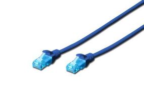Патч-корд DIGITUS CCA CAT 5e UTP, 0.5м, AWG 26/7, PVC, синий (DK-1512-005/B)