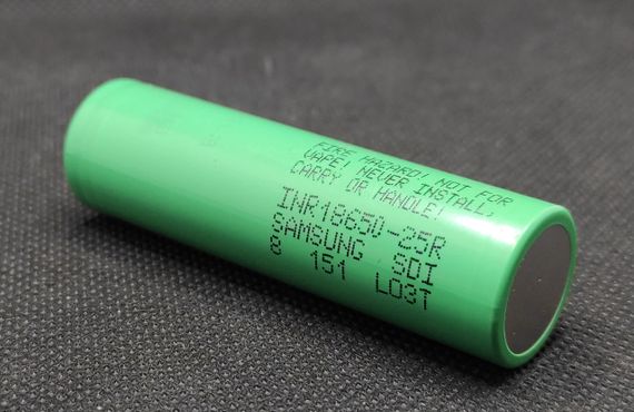 Аккумулятор высокотоковый Samsung INR18650-25R 3,6V 2500mAh ( 20A ) 1шт. | Зображення 1