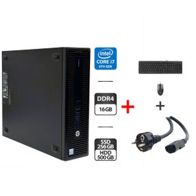 Комп'ютер HP ProDesk 600 G2 SFF / Intel Core i7-6700 (4 (8) ядра по 3.4 - 4.0 GHz) / 16 GB DDR4 / 256 GB SSD + 500 GB HDD / Intel HD Graphics 530 б/в + Подарунок Провідна клавіатура та миша + Кабелі для підключення
