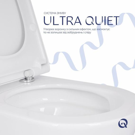 Унитаз подвесной Qtap Scorpio M-L Ultra Quiet 520x365x365 мм, с сиденьем Soft-close MagLock, White QTSCOML26W49624 | Зображення 4