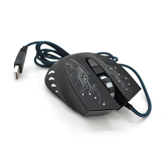 Миша дротова iMICE X9, 6 кнопок, 800/1200/2400/3200 DPI, Led Lighting, 1,3 м, Windows xp/Vista/Win7/8/10 Mac OS X, Black, COLOR