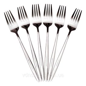 Набор столовых вилок 6 штук вилки кухонные из нержавеющей стали 21 (см) Серебро HP-8-28