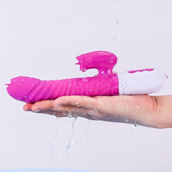 Вібратор - Silicone Vibrator USB 7 Function and Thrusting Function / Heating Purple Sex Aura | Зображення 1