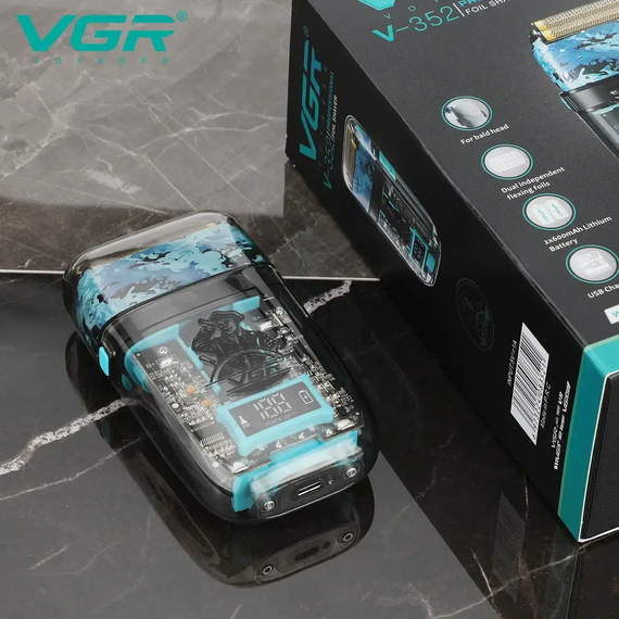 Электробритва VGR V-352 шейвер, двойное лезвие, IPX5, LED Display | Зображення 5