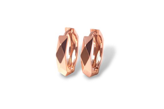 Серьги конго из красного золота S-0356 | Зображення 2