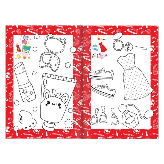 Книжка розмальовка "Дівчачі штучки" РМ-48-46 с цветными подсказками | Зображення 1