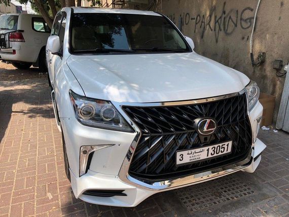 Передний бампер для 2008-2015 в рестайлинг стиле Белый для Lexus LX570 / 450d